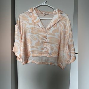 Et Clet Silky Retro Crop Top